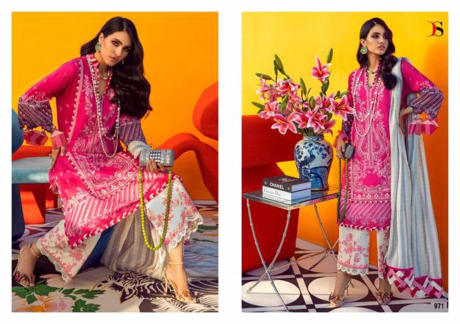 Deepsy Sana Safinaz Muzlin 3 Latest Fancy Pure Cotton Print With Embroidery Designer Pakistani Salwar Suits Collection